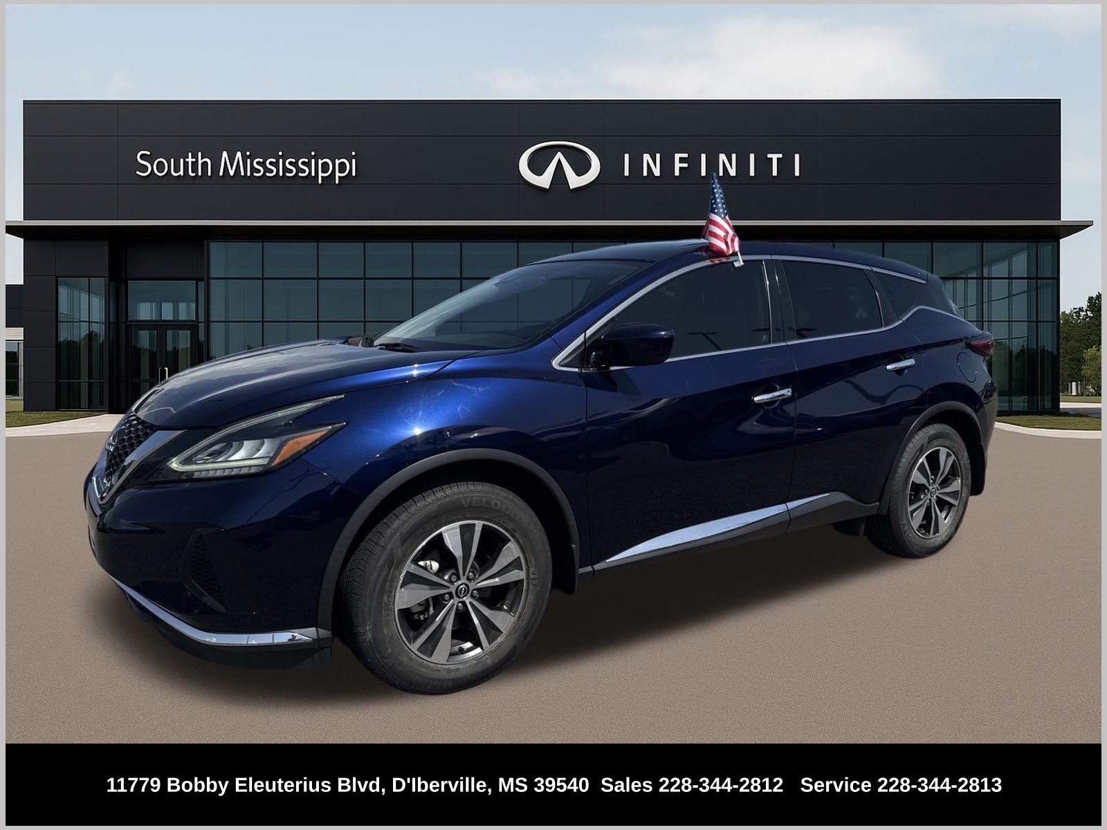Deep Ocean Blue Pearl 2023 Nissan Murano SUV / Crossover Front-Wheel Drive Continuously Variable Transmission