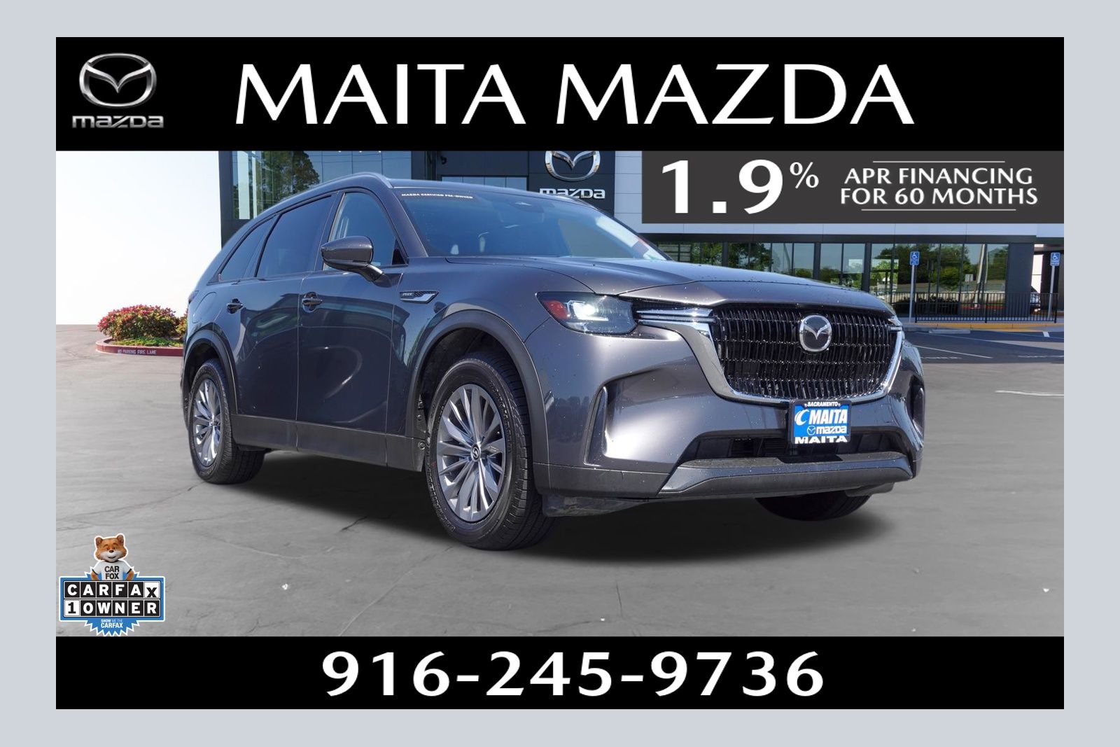 Machine Gray Metallic 2024 Mazda CX-90 PHEV Preferred AWD SUV / Crossover All-Wheel Drive 8-Speed Automatic