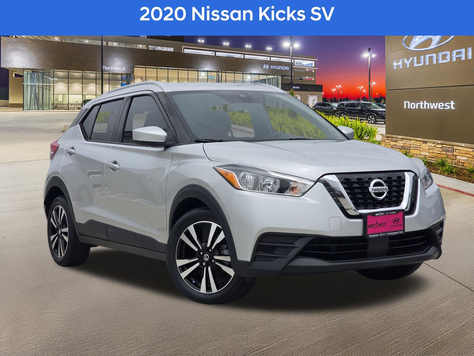 Brilliant Silver Metallic 2020 Nissan Kicks SV FWD SUV / Crossover Front-Wheel Drive Continuously Variable Transmission
