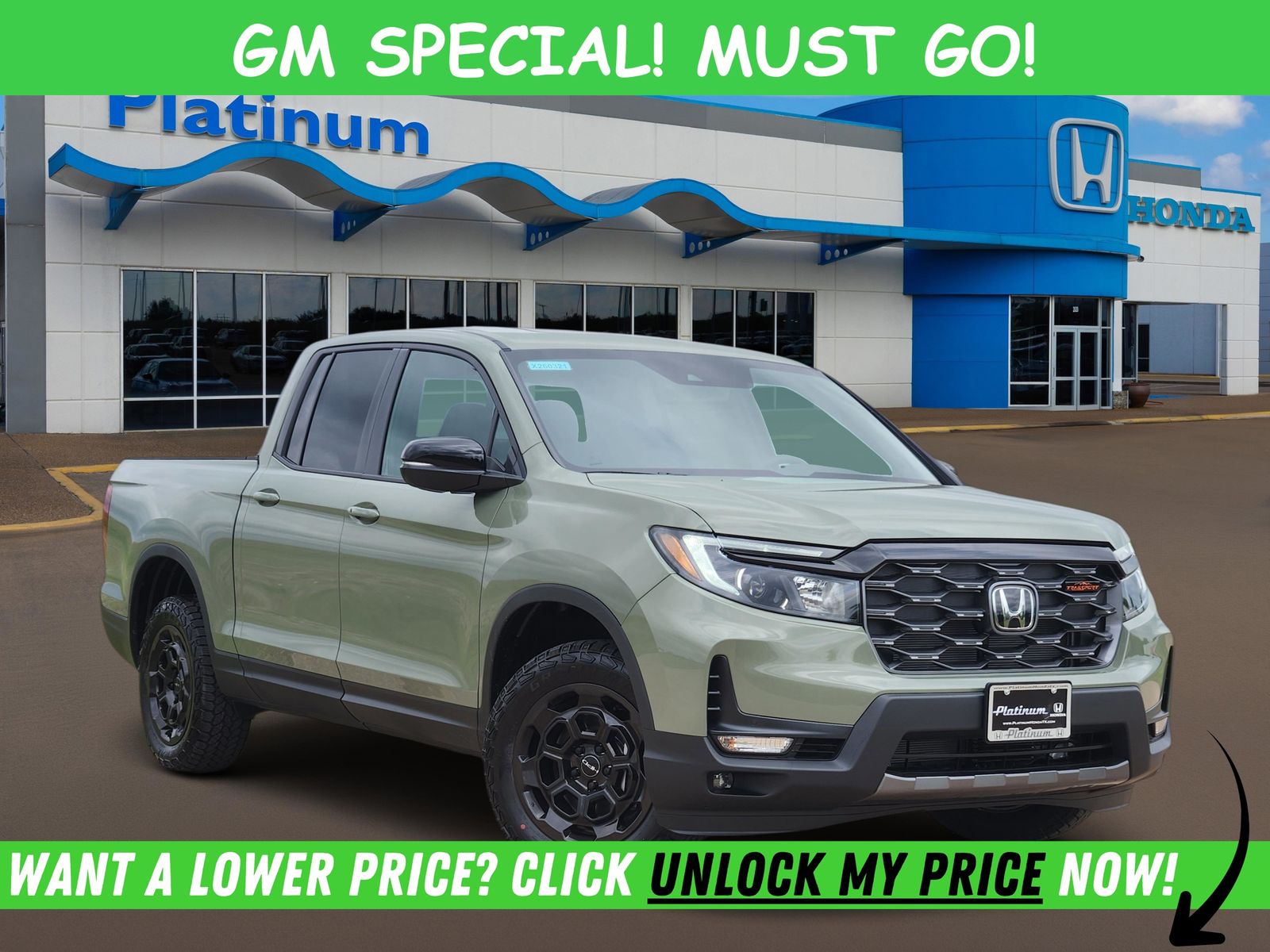 Ash Green Metallic 2026 Honda Ridgeline TrailSport S AWD Pickup Truck All-Wheel Drive 9-Speed Automatic