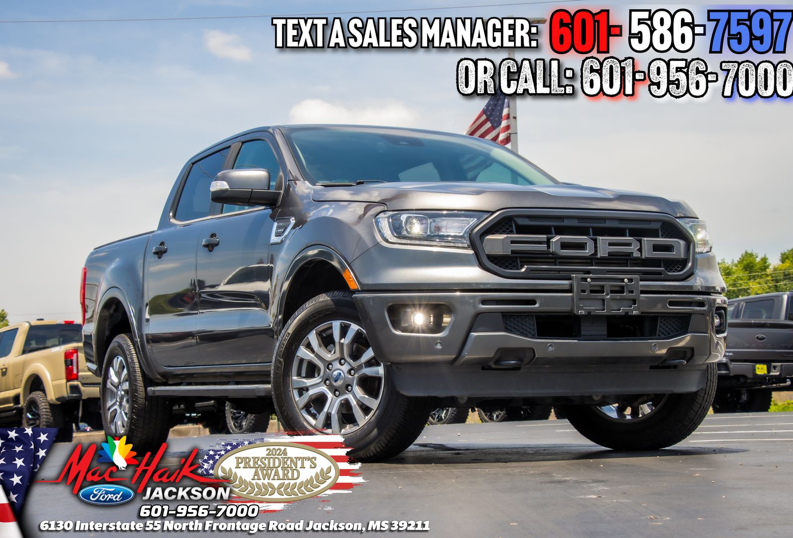 Gray (Magnetic) 2019 Ford Ranger Lariat SuperCrew RWD Pickup Truck 4X2 Automatic