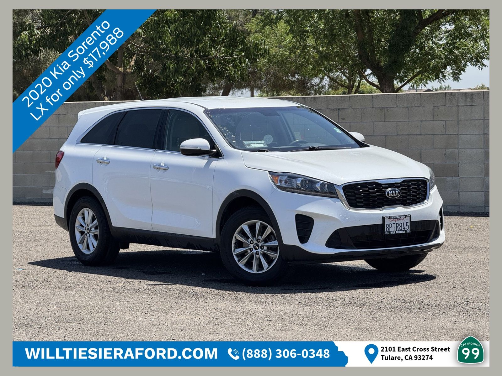 Snow White Pearl 2020 Kia Sorento LX FWD SUV / Crossover Front-Wheel Drive 6-Speed Automatic