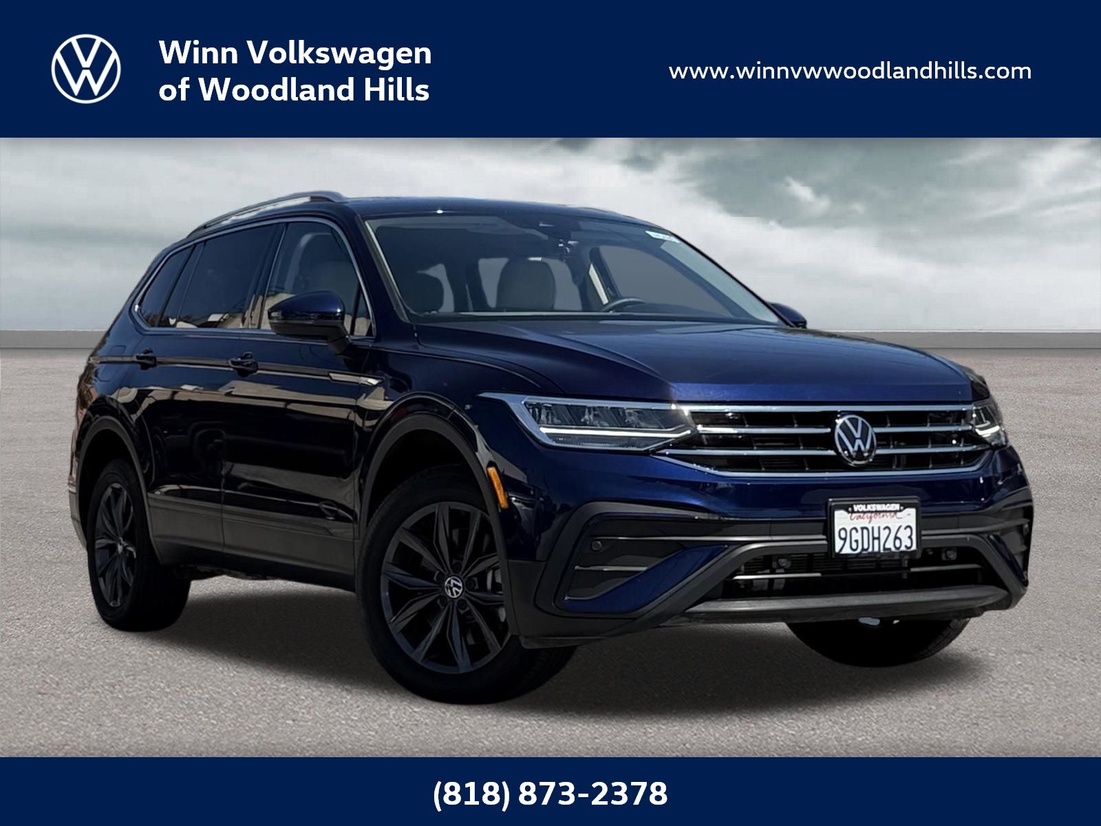 Atlantic Blue Metallic 2023 Volkswagen Tiguan SUV / Crossover Front-Wheel Drive 8-Speed Automatic