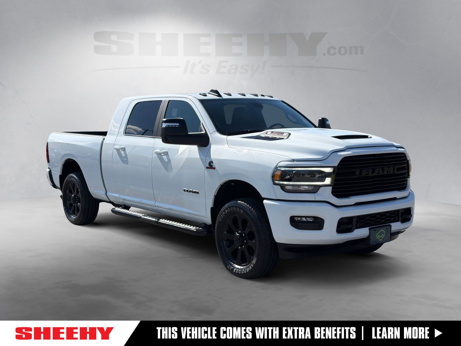 Bright White Clearcoat 2024 RAM 2500 Laramie Mega Cab 4WD Pickup Truck Four-Wheel Drive 6-Speed Automatic