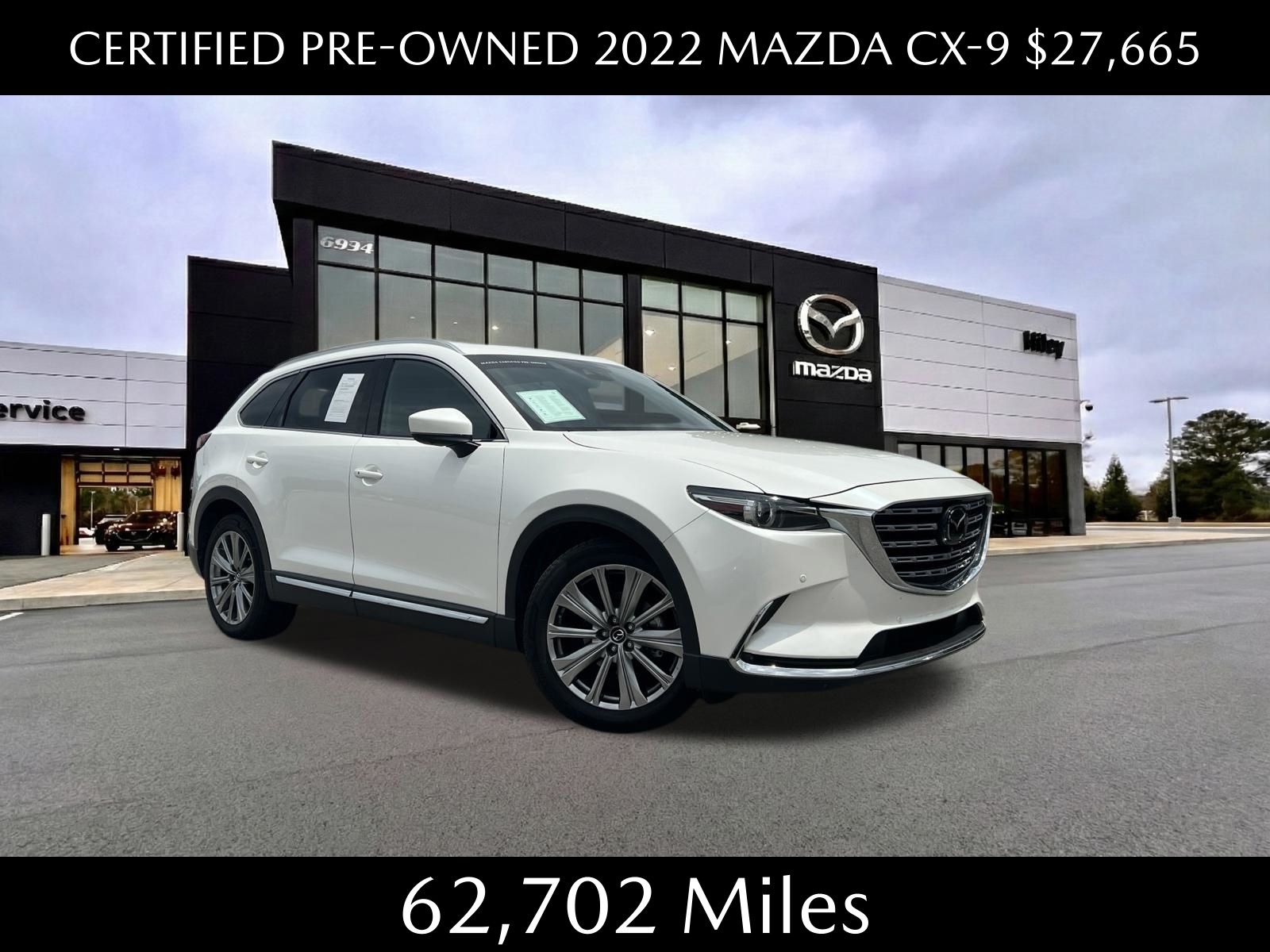 Snowflake White Pearl Mica 2022 Mazda CX-9 SUV / Crossover All-Wheel Drive 6-Speed Automatic