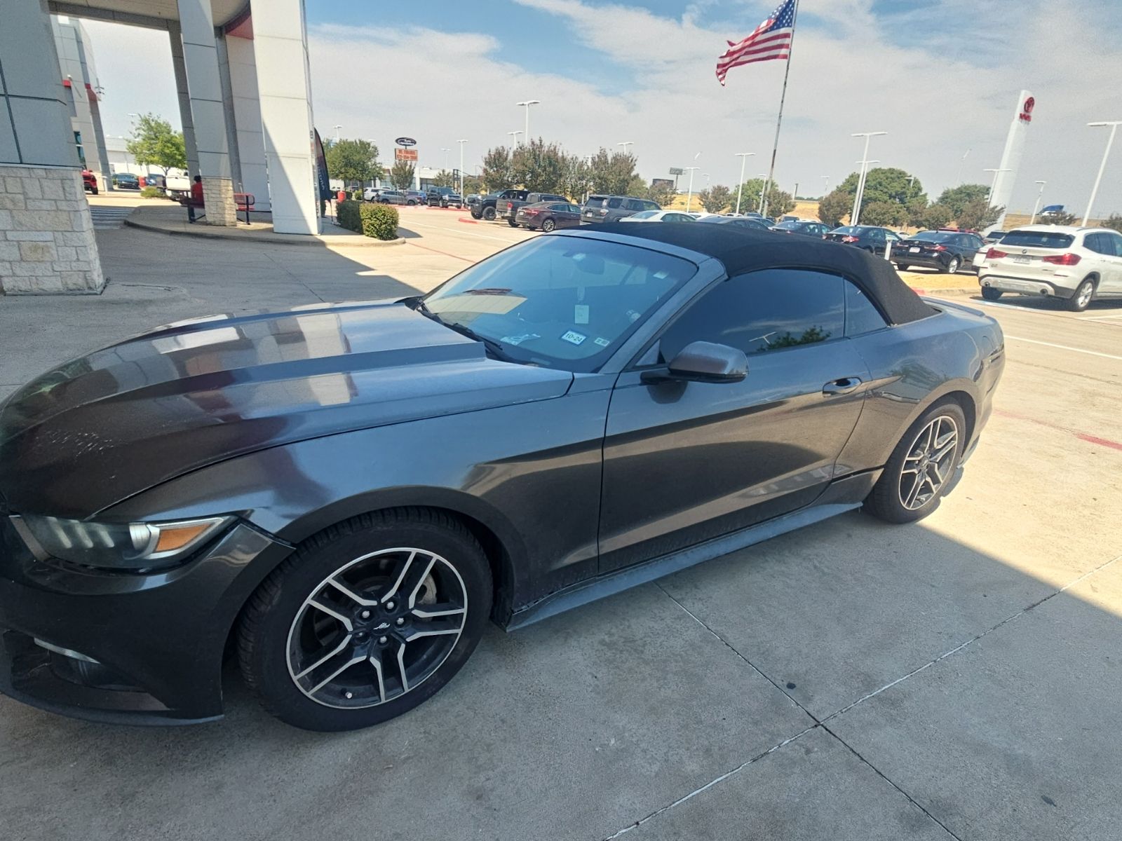 Gray (Magnetic) 2016 Ford Mustang Convertible Rear-Wheel Drive 6-Speed Automatic