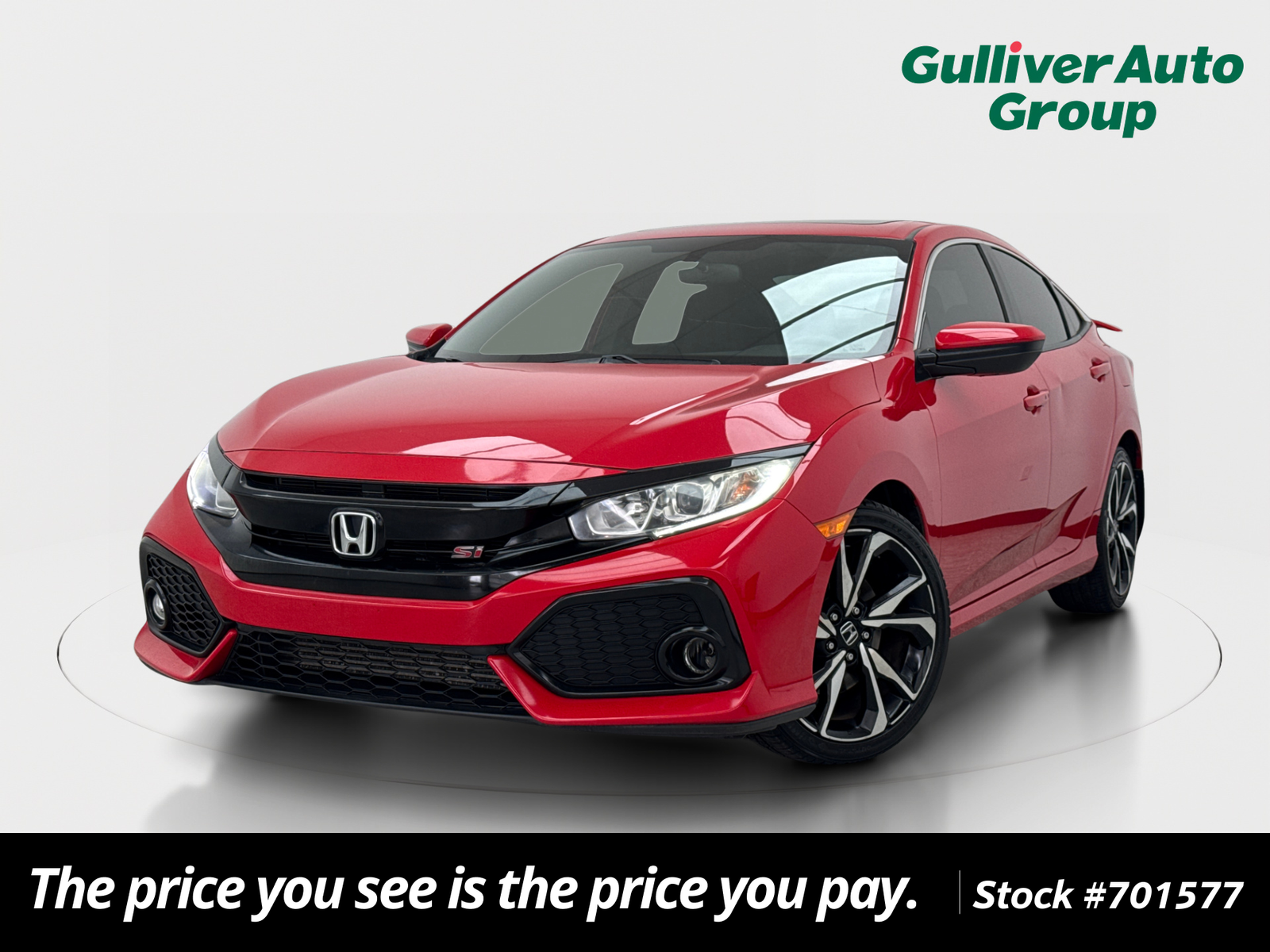 Rallye Red 2019 Honda Civic Si FWD Sedan Front-Wheel Drive 6-Speed Manual