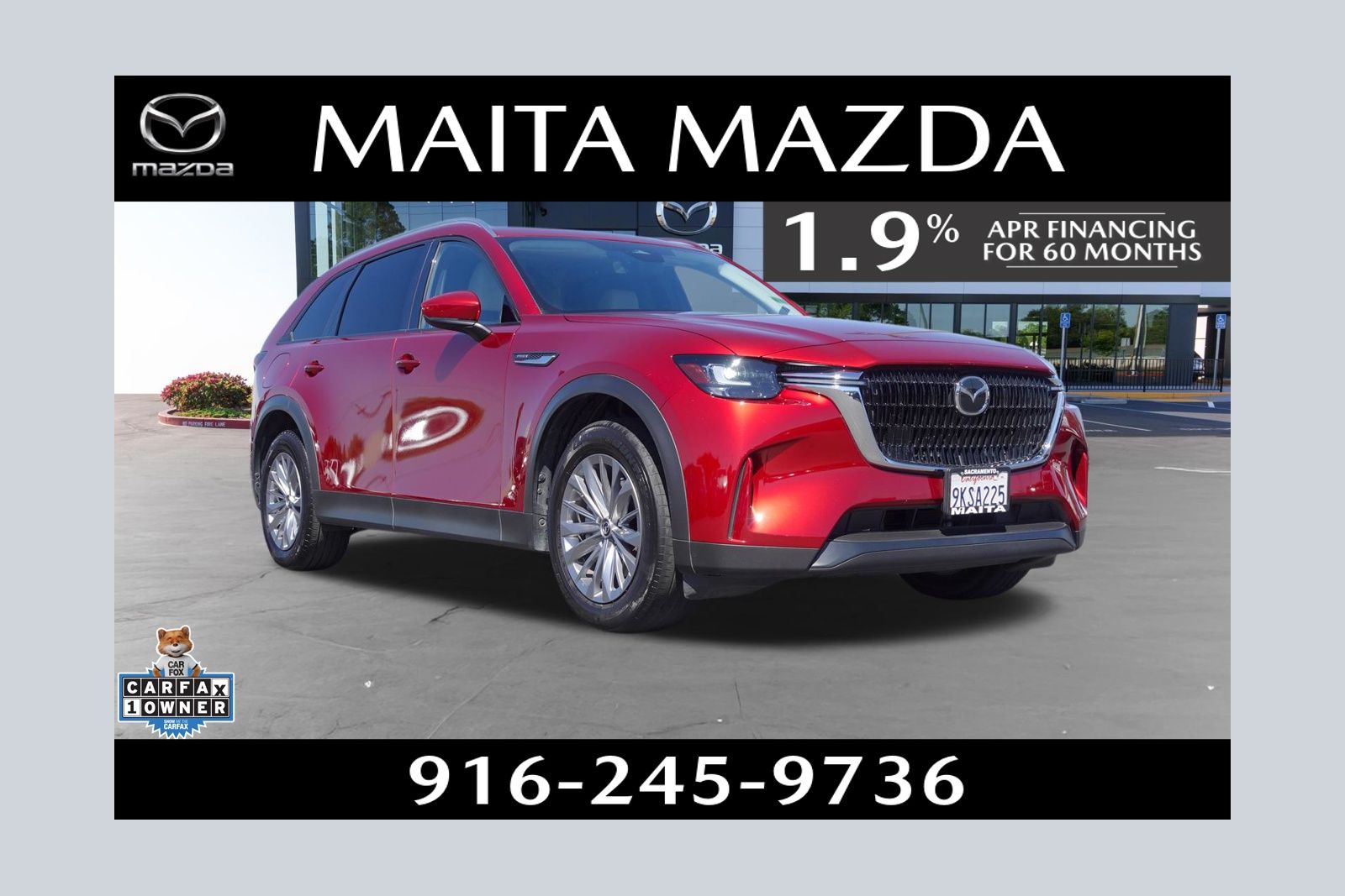 Soul Red Crystal Metallic 2024 Mazda CX-90 SUV / Crossover All-Wheel Drive 8-Speed Automatic