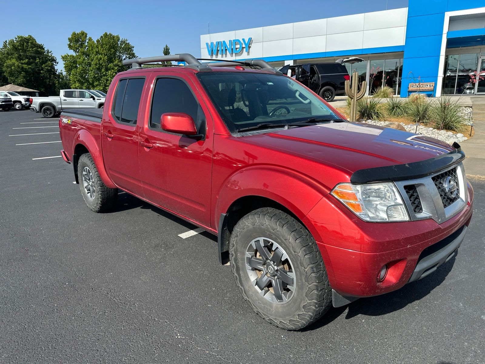 Lava Red 2017 Nissan Frontier Pickup Truck Four-Wheel Drive 5-Speed Automatic Overdrive