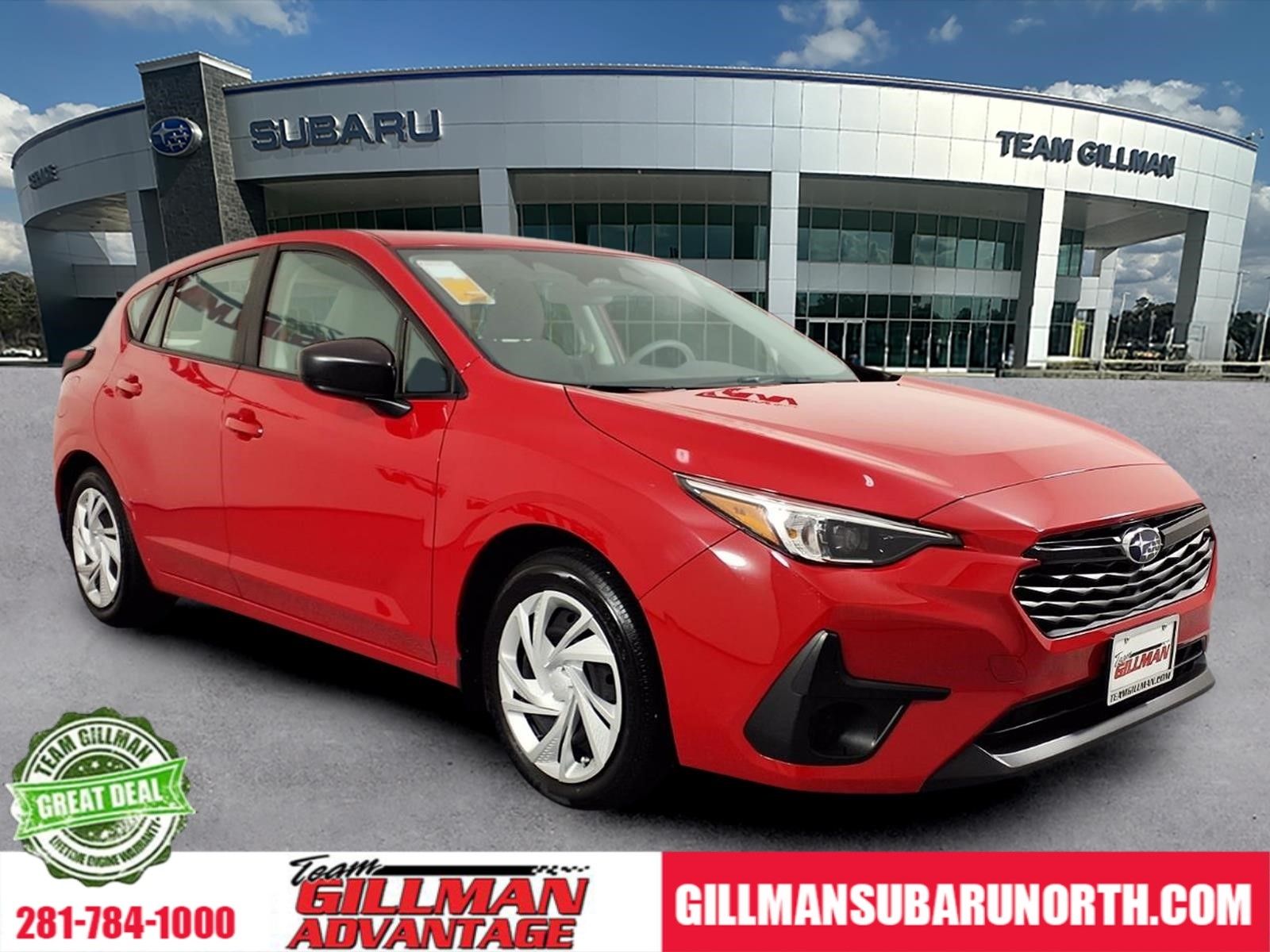 Pure Red 2024 Subaru Impreza AWD Wagon All-Wheel Drive Continuously Variable Transmission