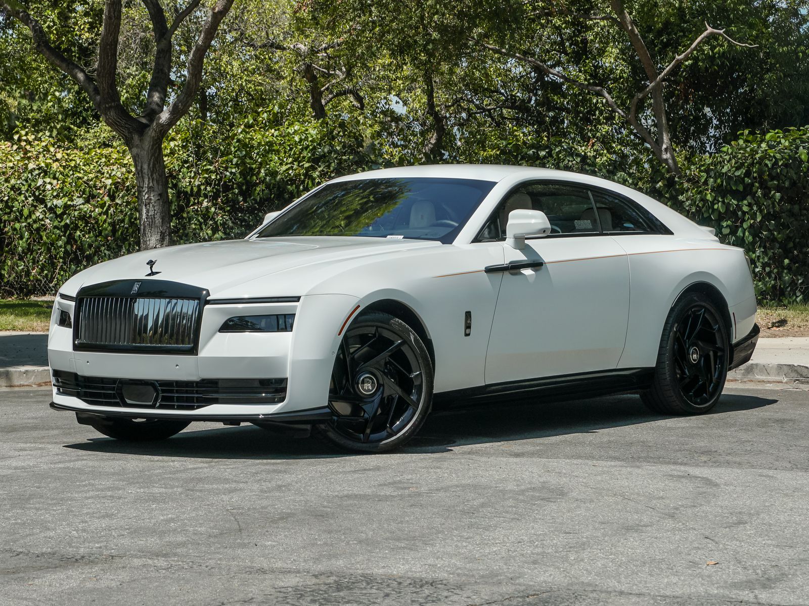 Arctic White 2025 Rolls-Royce Black Badge Spectre Coupe All-Wheel Drive 1-Speed Automatic