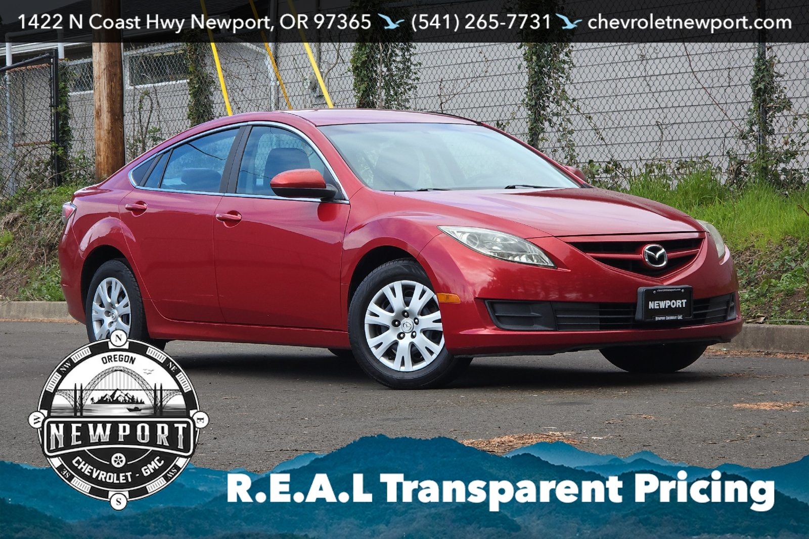 Sangria Red Mica 2009 Mazda MAZDA6 i Sport Sedan Front-Wheel Drive 5-Speed Automatic Overdrive
