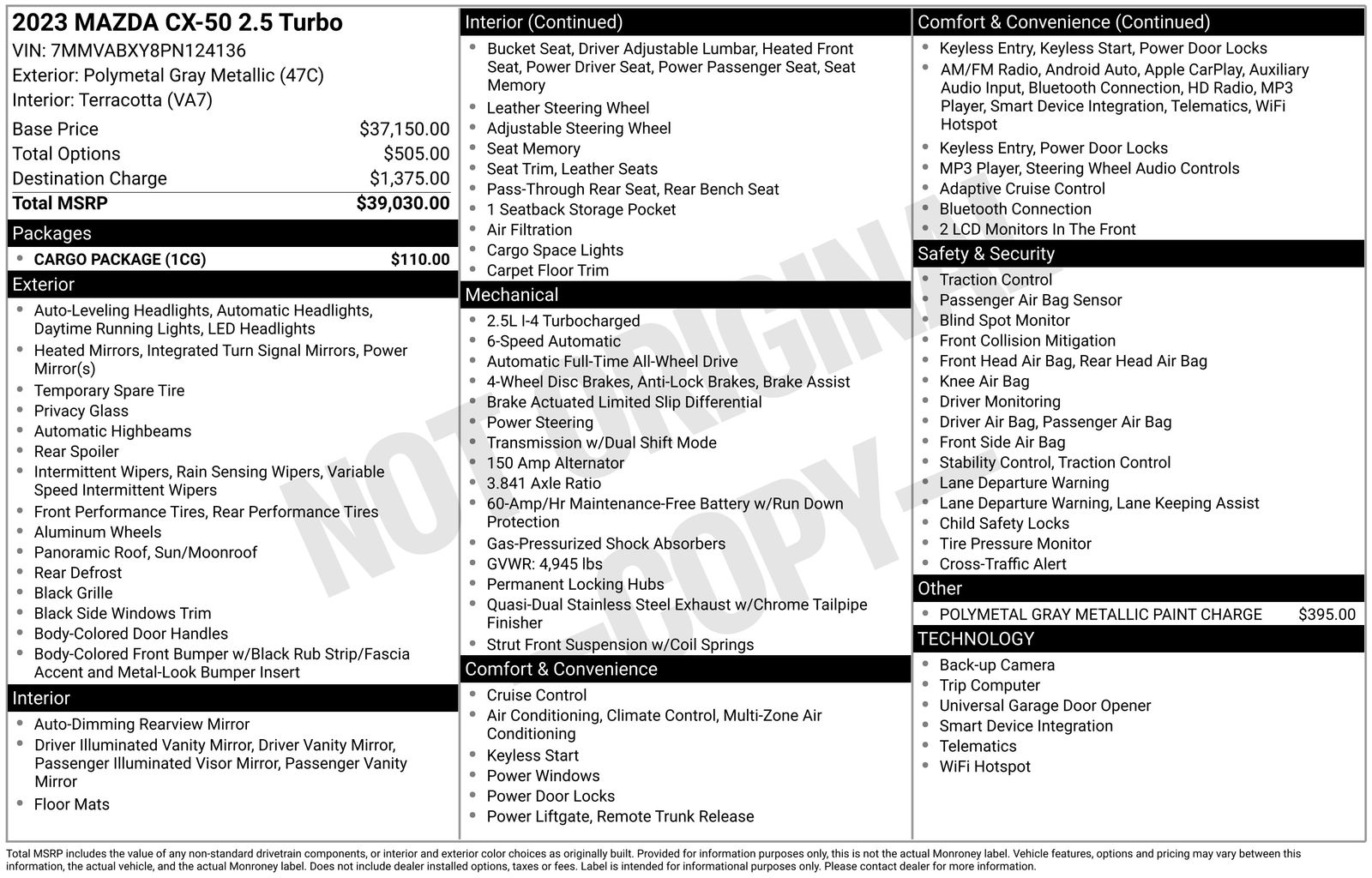 Used Car 2023 Mazda Cx-50  2.5 Turbo For Sale Under $30,000 In Austin, Texas