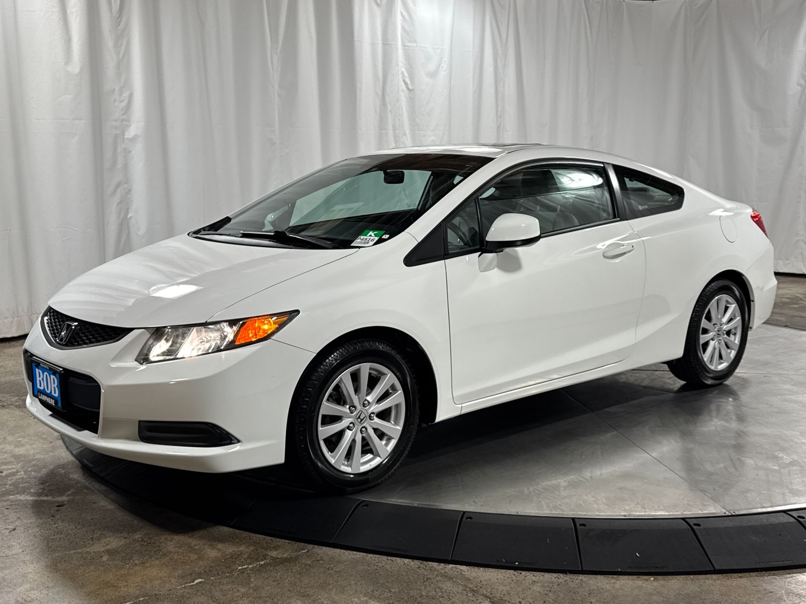 Taffeta White 2012 Honda Civic Coupe EX Coupe Front-Wheel Drive 5-Speed Automatic