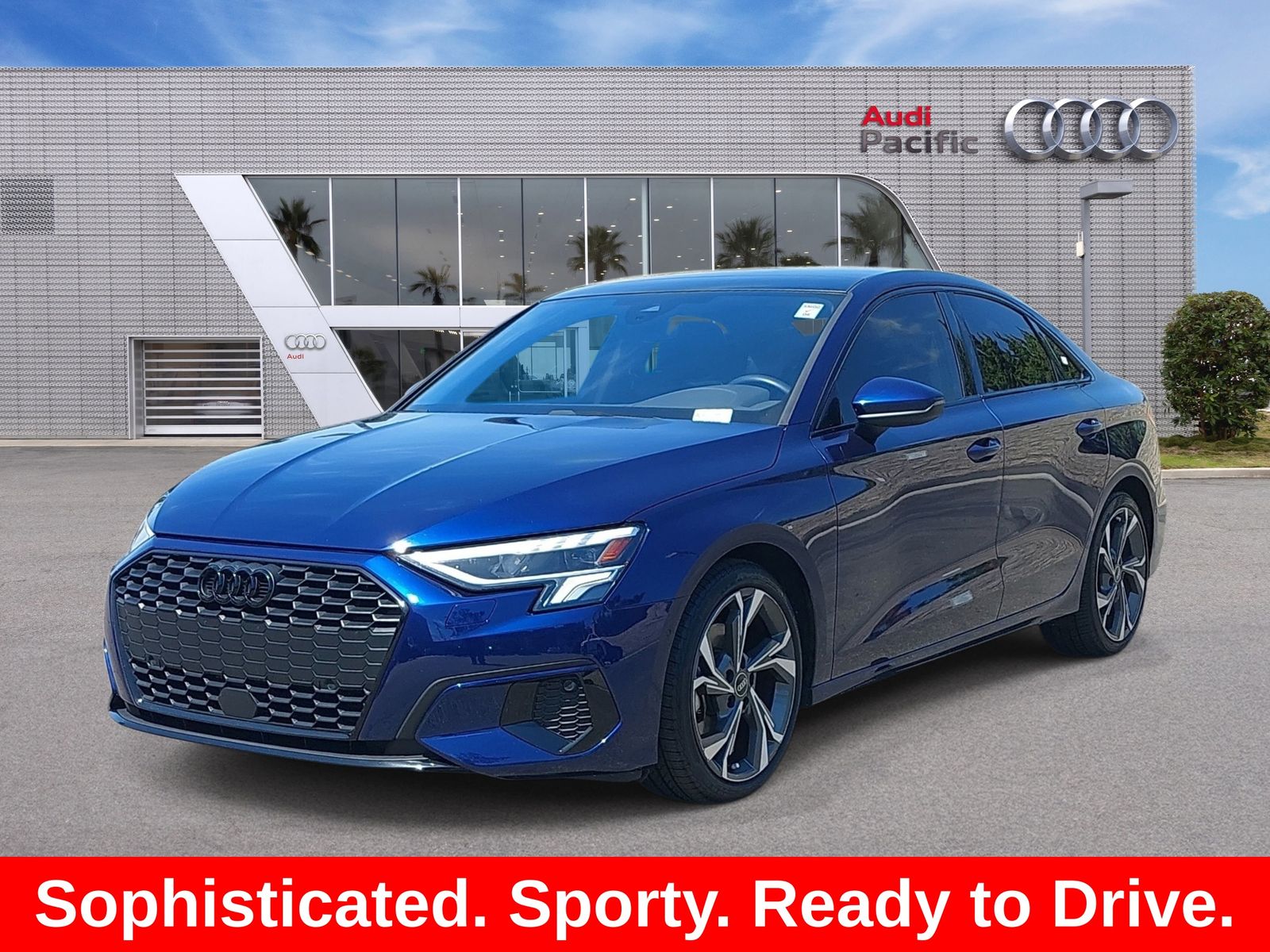 Navarra Blue Metallic 2023 Audi A3 Sedan Front-Wheel Drive 7-Speed Automatic