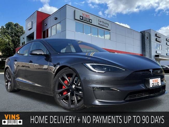 Gray 2025 Tesla Model S Plaid AWD Sedan All-Wheel Drive 1-Speed Automatic
