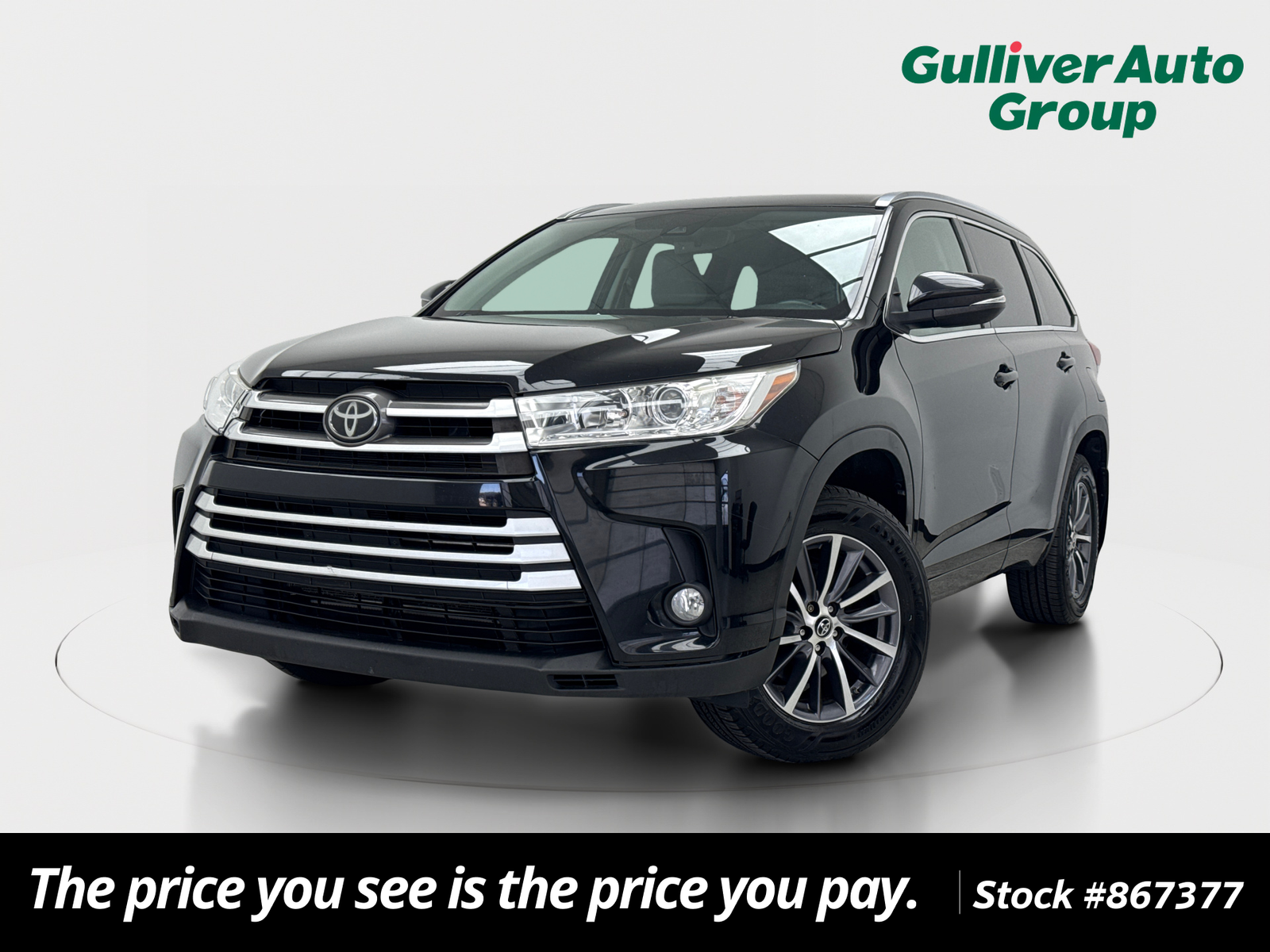 Midnight Black Metallic 2018 Toyota Highlander SUV / Crossover All-Wheel Drive 8-Speed Automatic