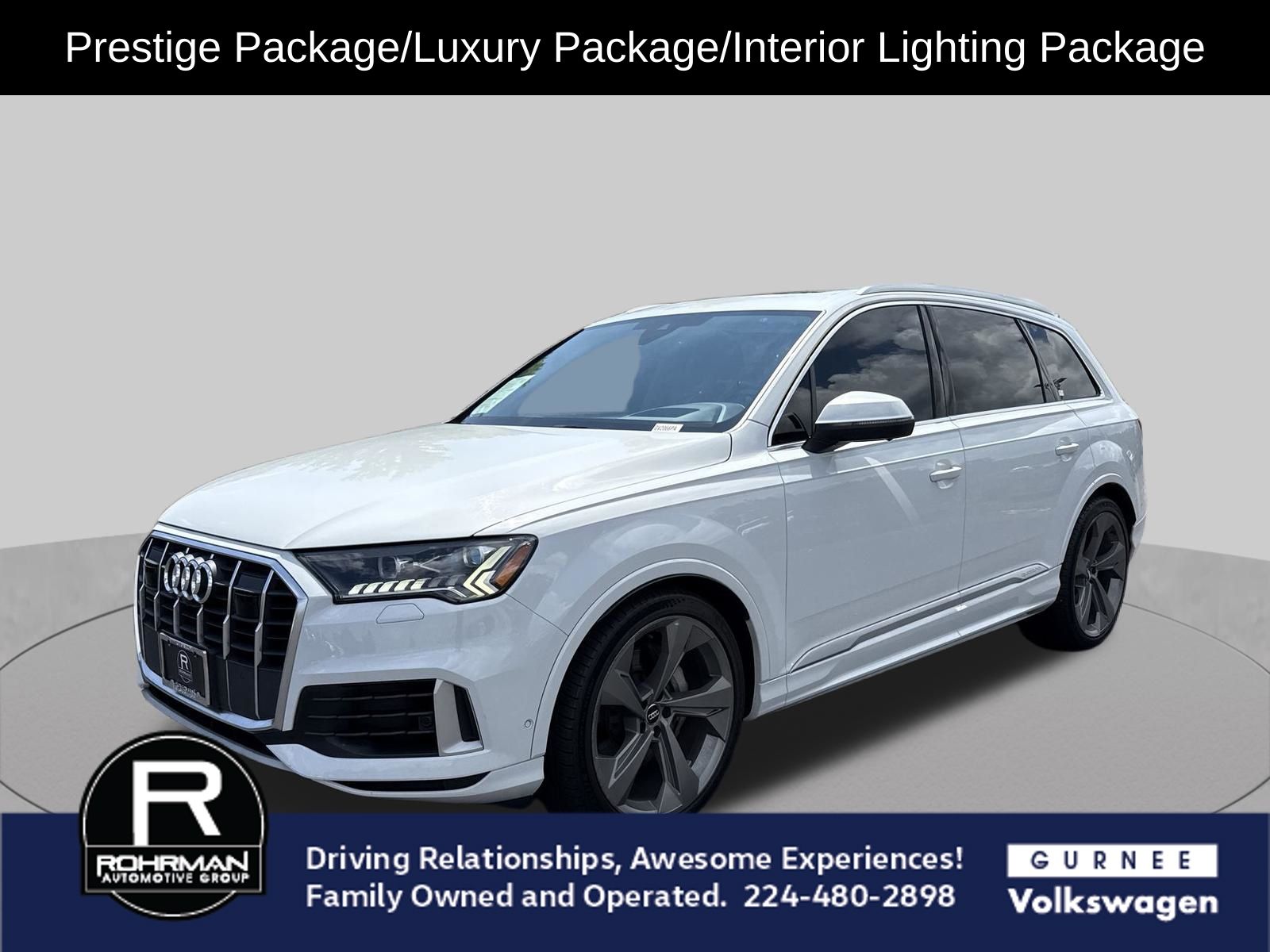 Glacier White 2020 Audi Q7 SUV / Crossover All-Wheel Drive 8-Speed Automatic