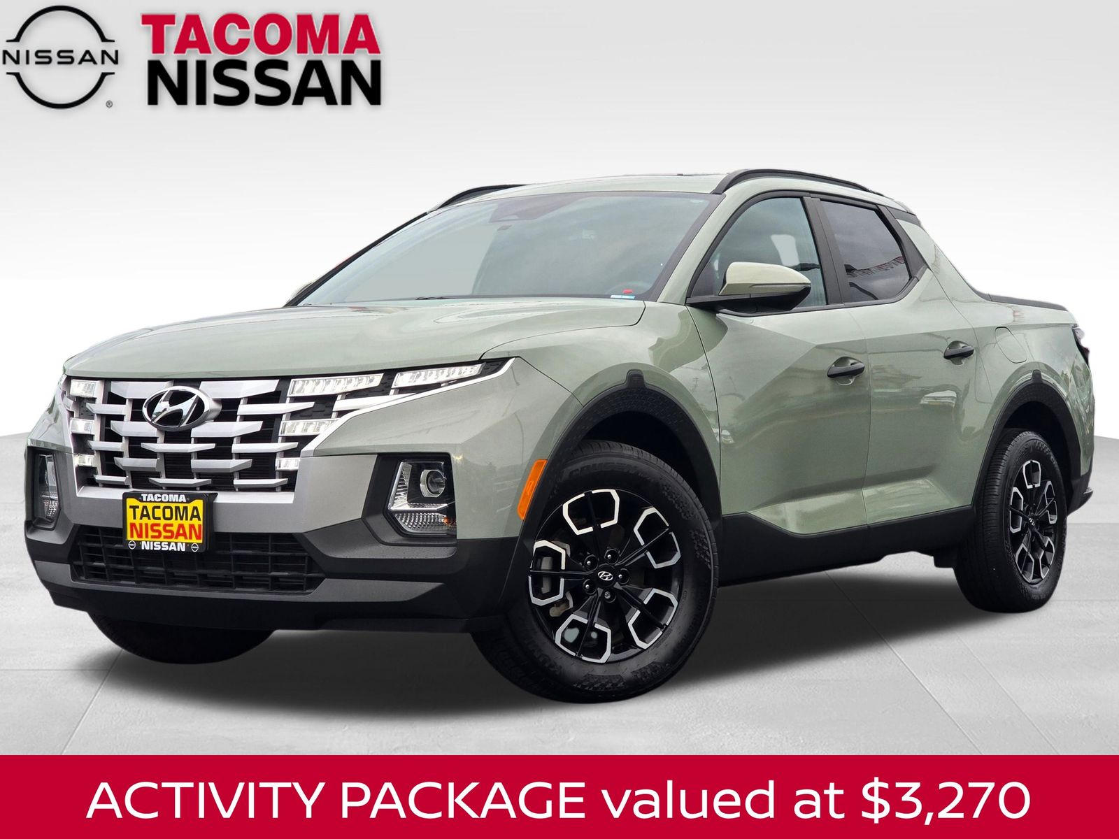 Sage Gray 2022 Hyundai Santa Cruz Pickup Truck All-Wheel Drive 8-Speed Automatic