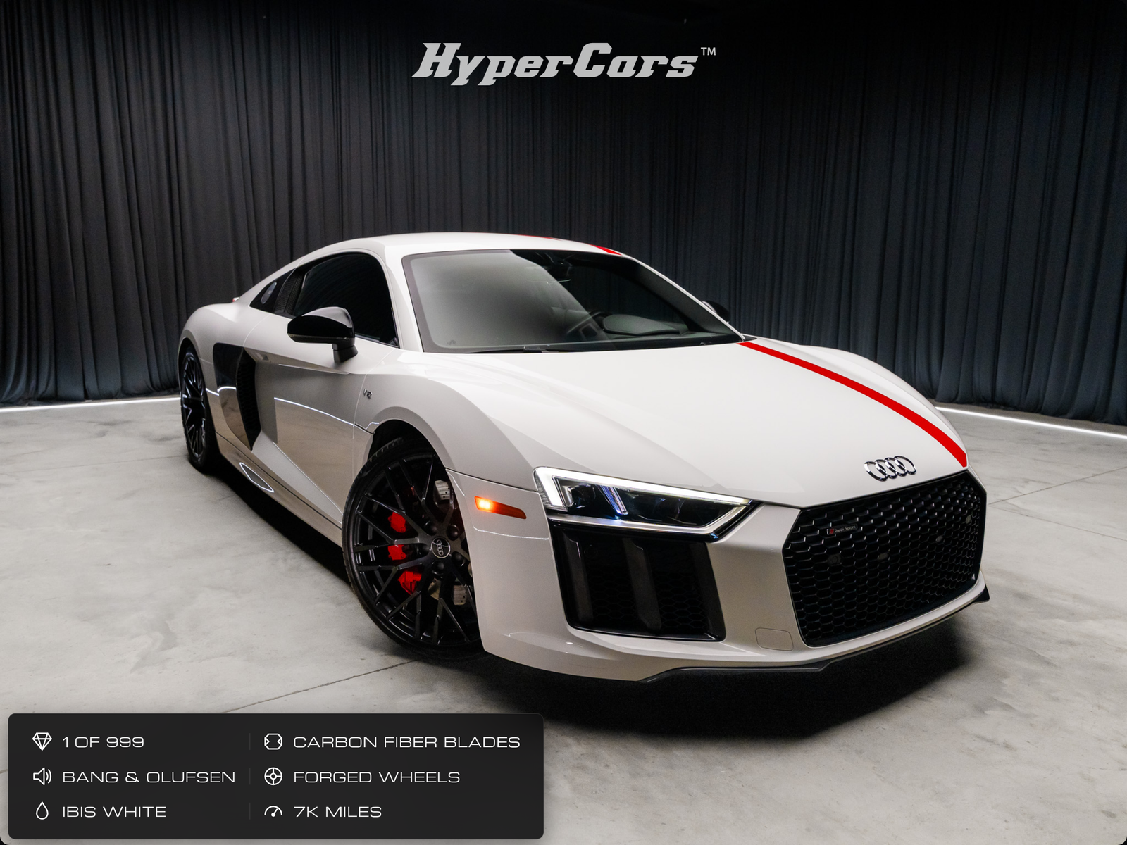 Ibis White 2018 Audi R8 Coupe Rear-Wheel Drive 7-Speed Automatic