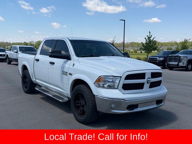 Bright White Clearcoat 2013 RAM 1500 Outdoorsman Crew Cab 4WD Pickup Truck Four-Wheel Drive 8-Speed Automatic