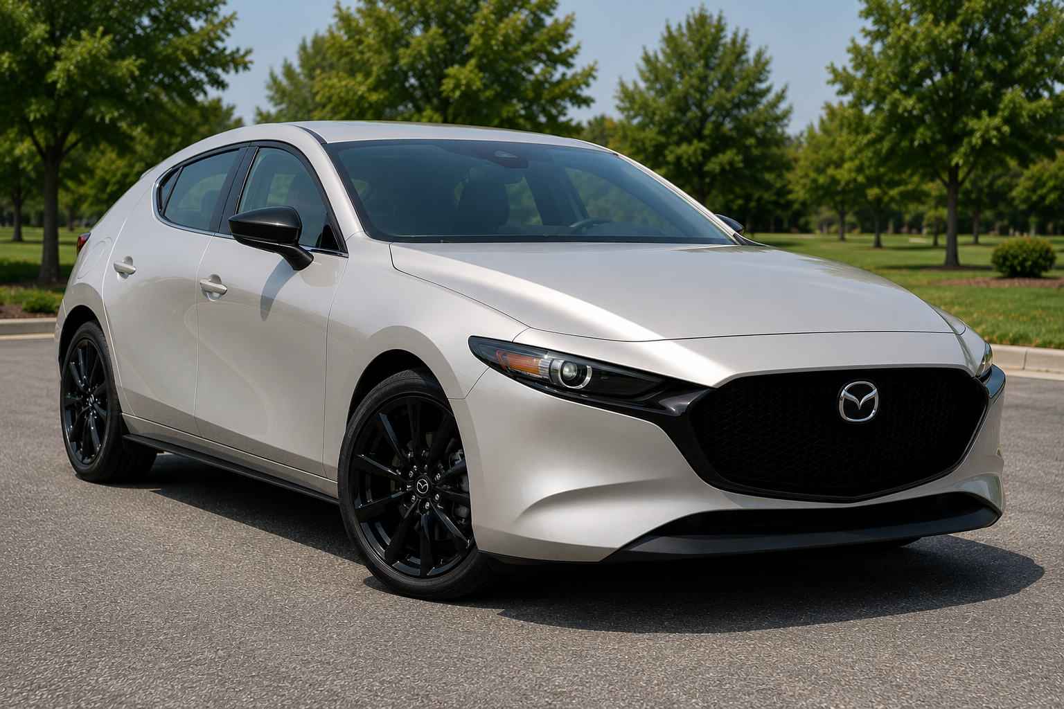 Gray (Platinum Quartz Metallic) 2024 Mazda MAZDA3 Hatchback Front-Wheel Drive 6-Speed Automatic