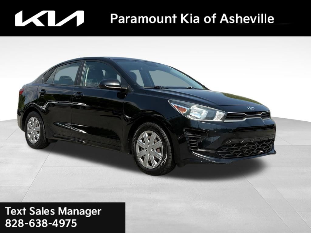 Aurora Black 2021 Kia Rio LX FWD Sedan Front-Wheel Drive Continuously Variable Transmission