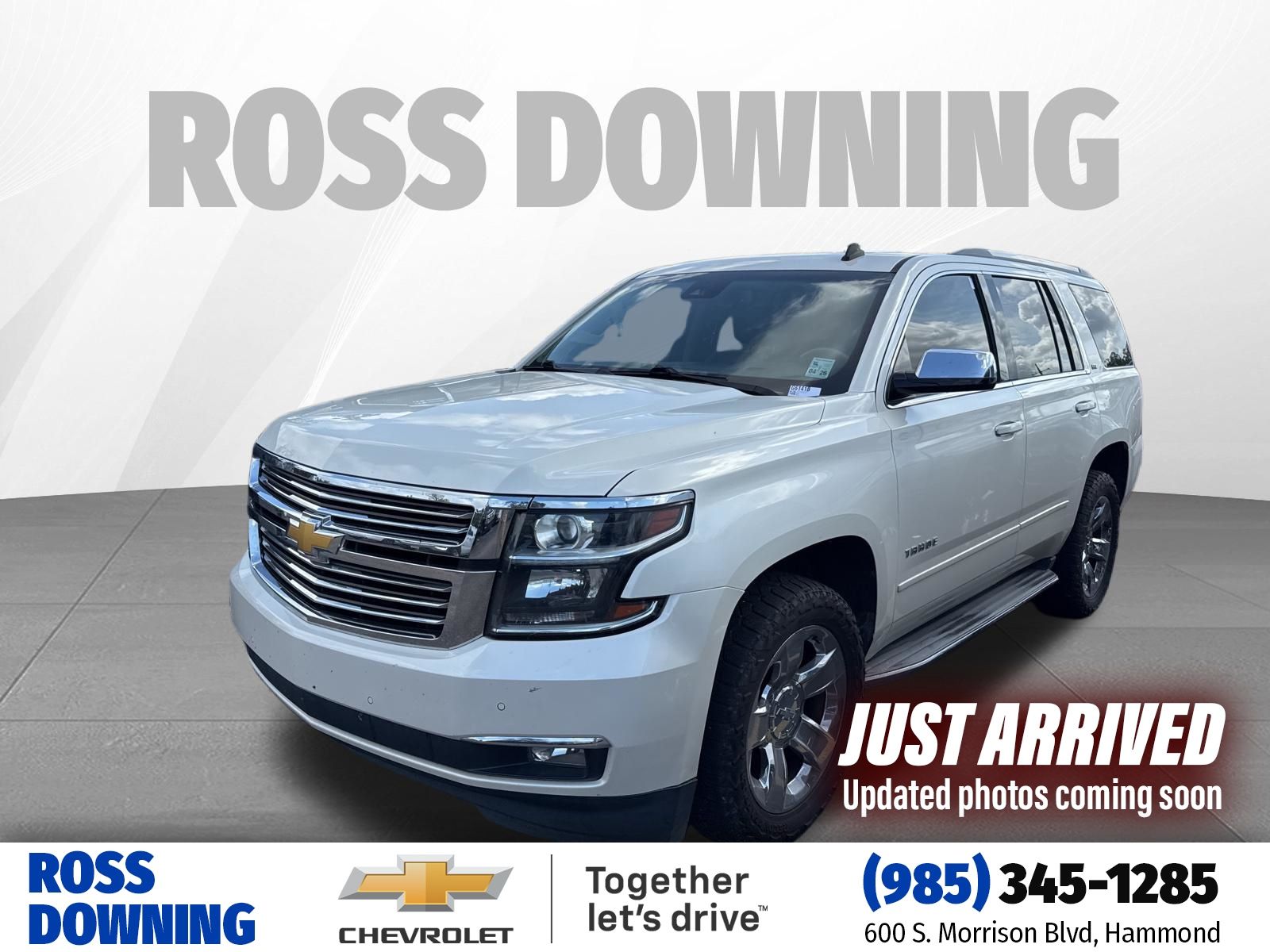 White Diamond Clearcoat 2015 Chevrolet Tahoe LTZ RWD SUV / Crossover 4X2 6-Speed Automatic Overdrive