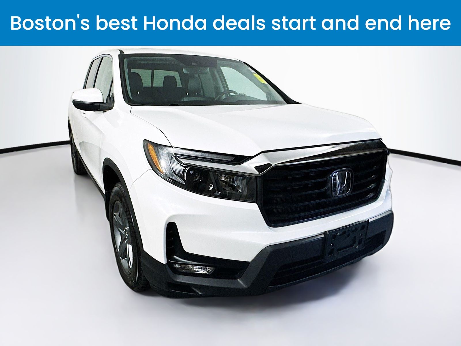 Platinum White Pearl 2023 Honda Ridgeline Pickup Truck All-Wheel Drive 9-Speed Automatic
