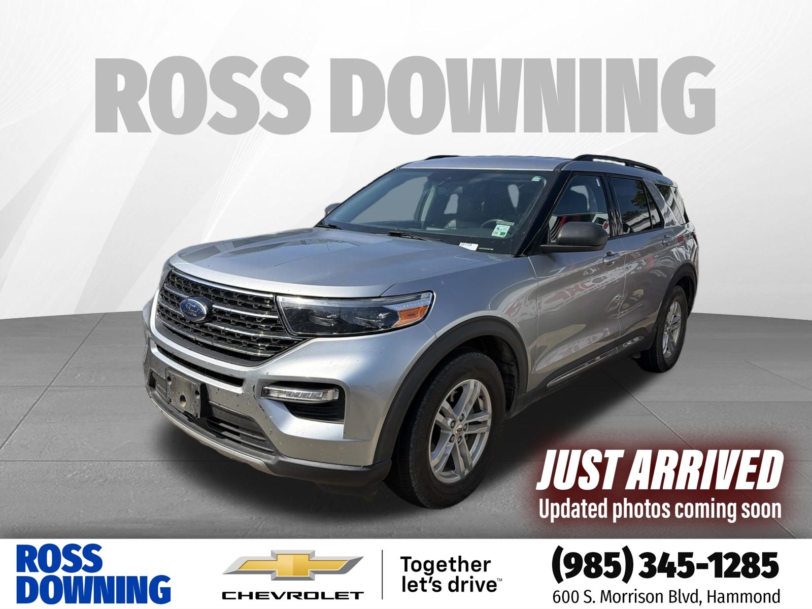 2020 Ford Explorer XLT Silver at Ross Downing Buick GMC