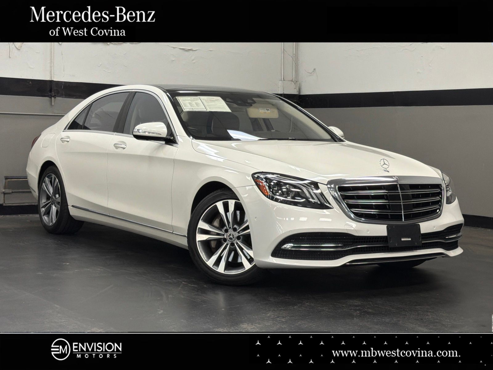 Diamond White 2019 Mercedes-Benz S-Class Sedan Rear-Wheel Drive 9-Speed Automatic