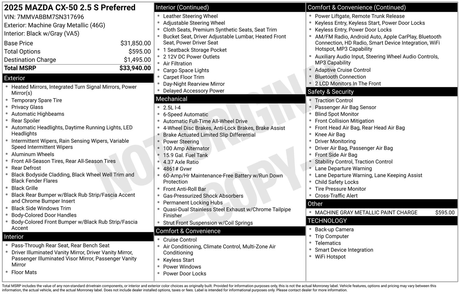 Used Car 2025 Mazda Cx-50  2.5 S Preferred Package For Sale Under $30,000 In Austin, Texas