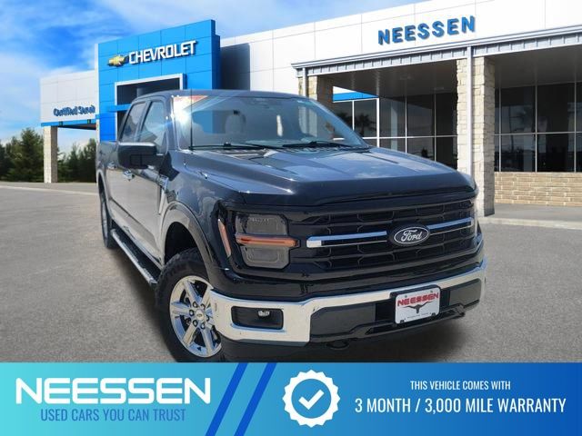Black Metallic 2025 Ford F-150 XLT SuperCrew 4WD Pickup Truck Four-Wheel Drive Automatic
