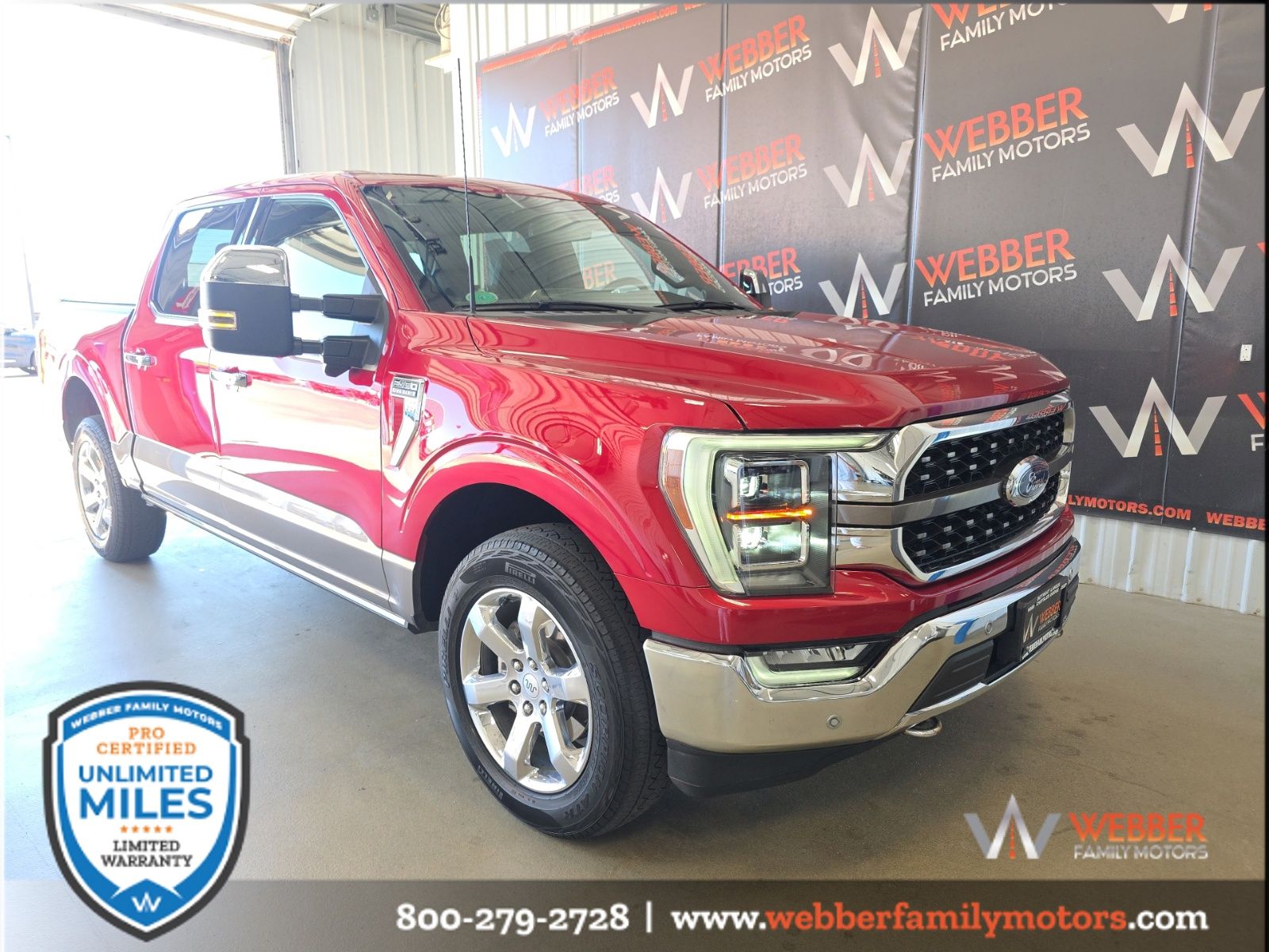 Rapid Red Metallic Tinted Clearcoat 2022 Ford F-150 Pickup Truck Four-Wheel Drive Automatic