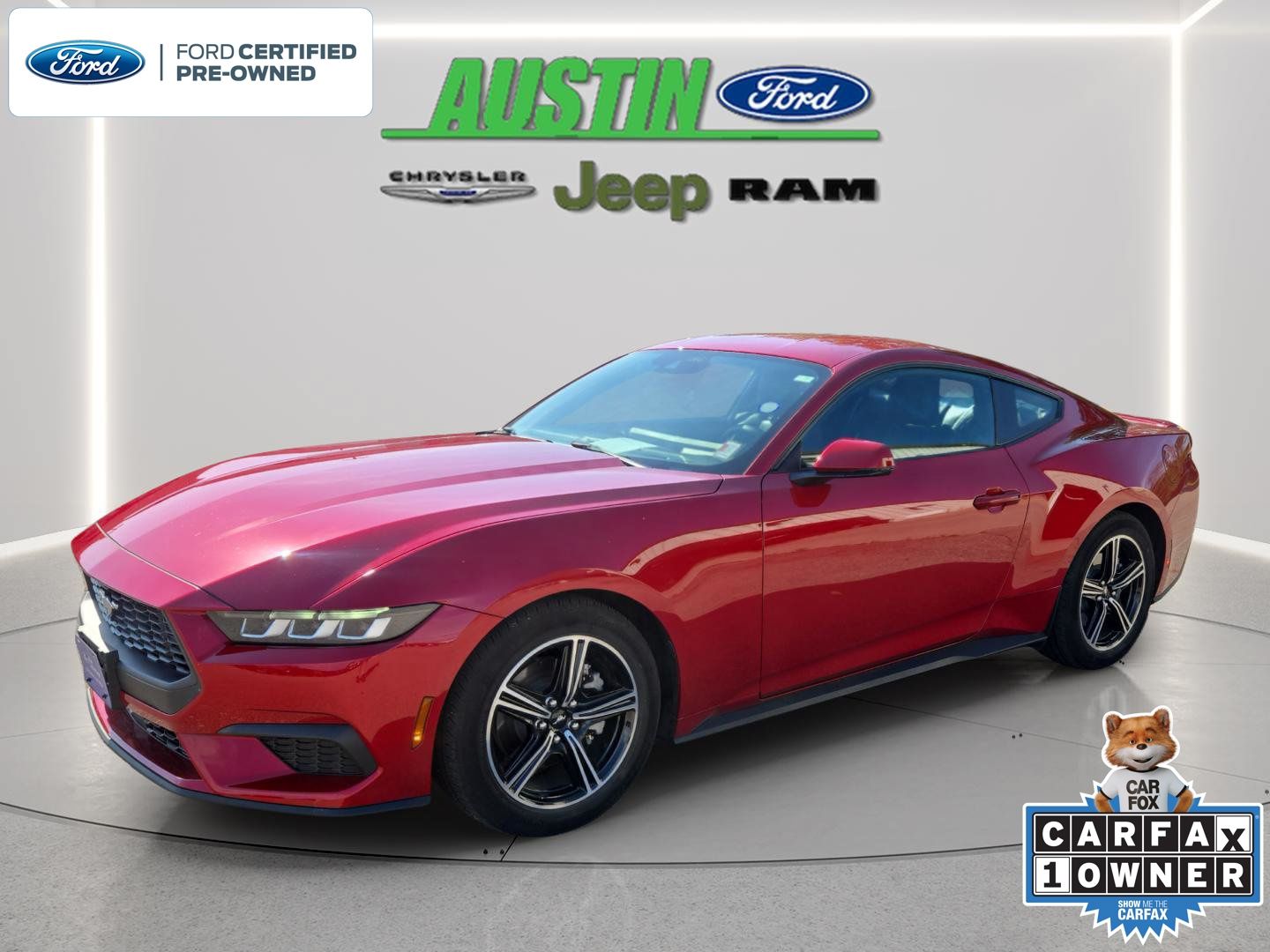 Red Metallic 2024 Ford Mustang Coupe Rear-Wheel Drive Automatic