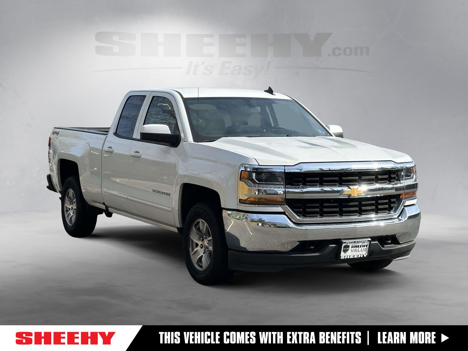 Summit White 2019 Chevrolet Silverado 1500 LT Double Cab 4WD Pickup Truck Four-Wheel Drive 6-Speed Automatic Overdrive