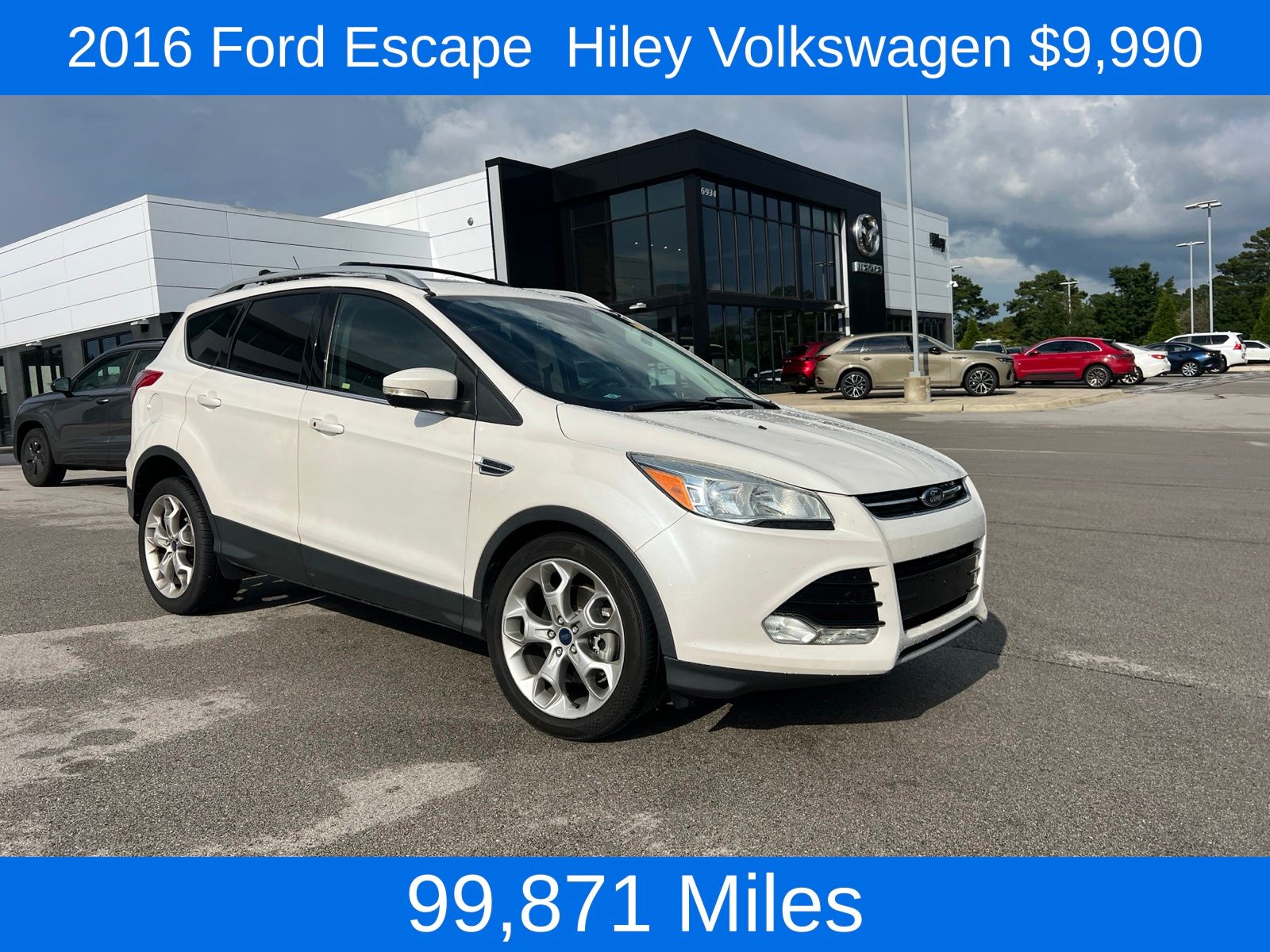 White Platinum Clearcoat Metallic 2016 Ford Escape SUV / Crossover Front-Wheel Drive 6-Speed Automatic