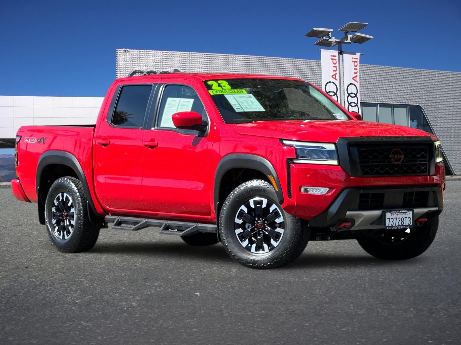 Red Alert 2023 Nissan Frontier Pickup Truck Four-Wheel Drive 9-Speed Automatic