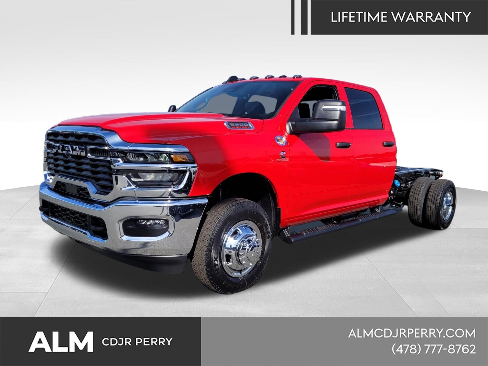 Flame Red Clearcoat 2026 RAM 3500 Chassis Tradesman Crew Cab LB DRW 4WD Pickup Truck Four-Wheel Drive 8-Speed Automatic
