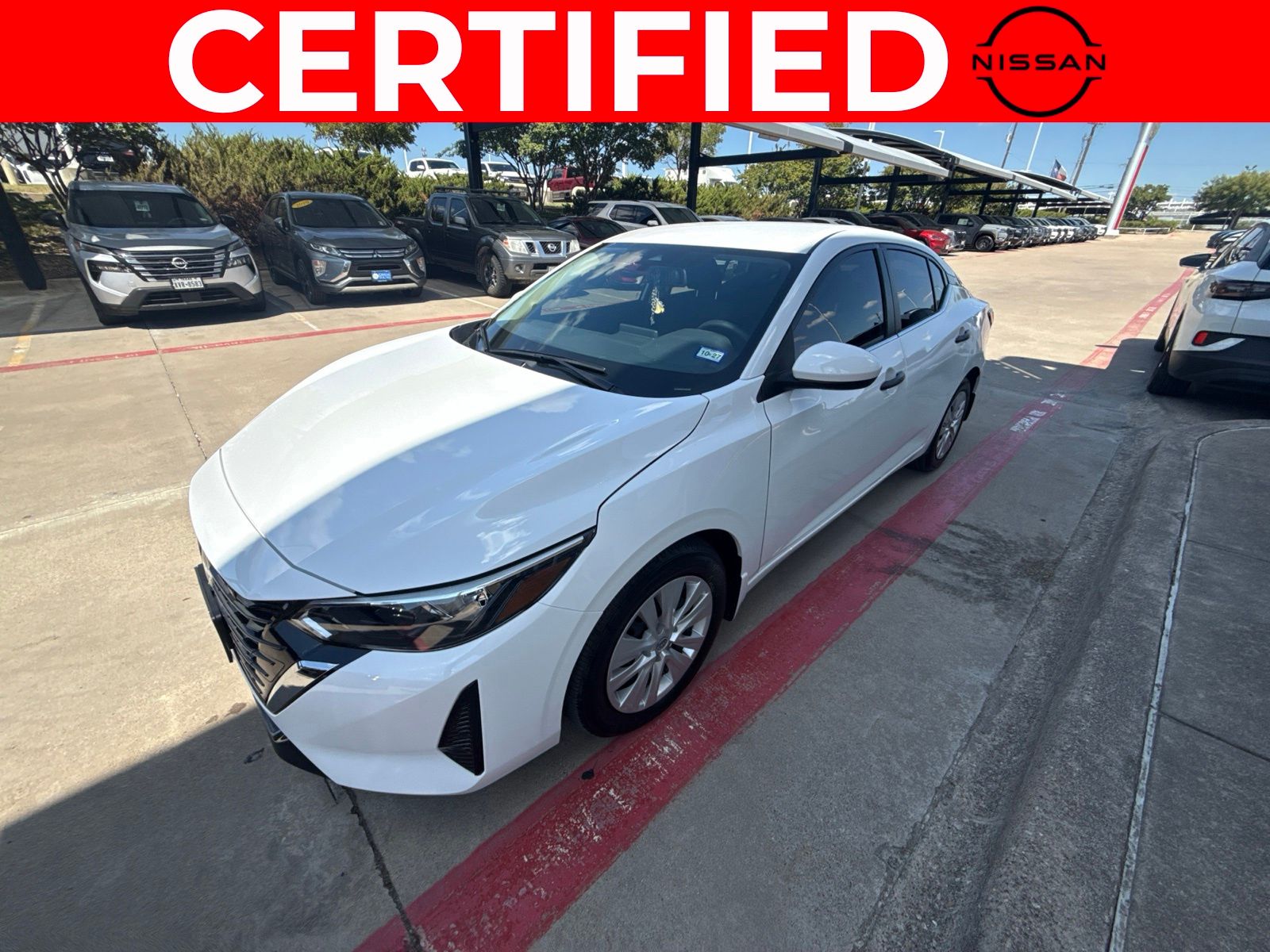 White (Fresh Powder) 2025 Nissan Sentra Sedan Front-Wheel Drive Continuously Variable Transmission