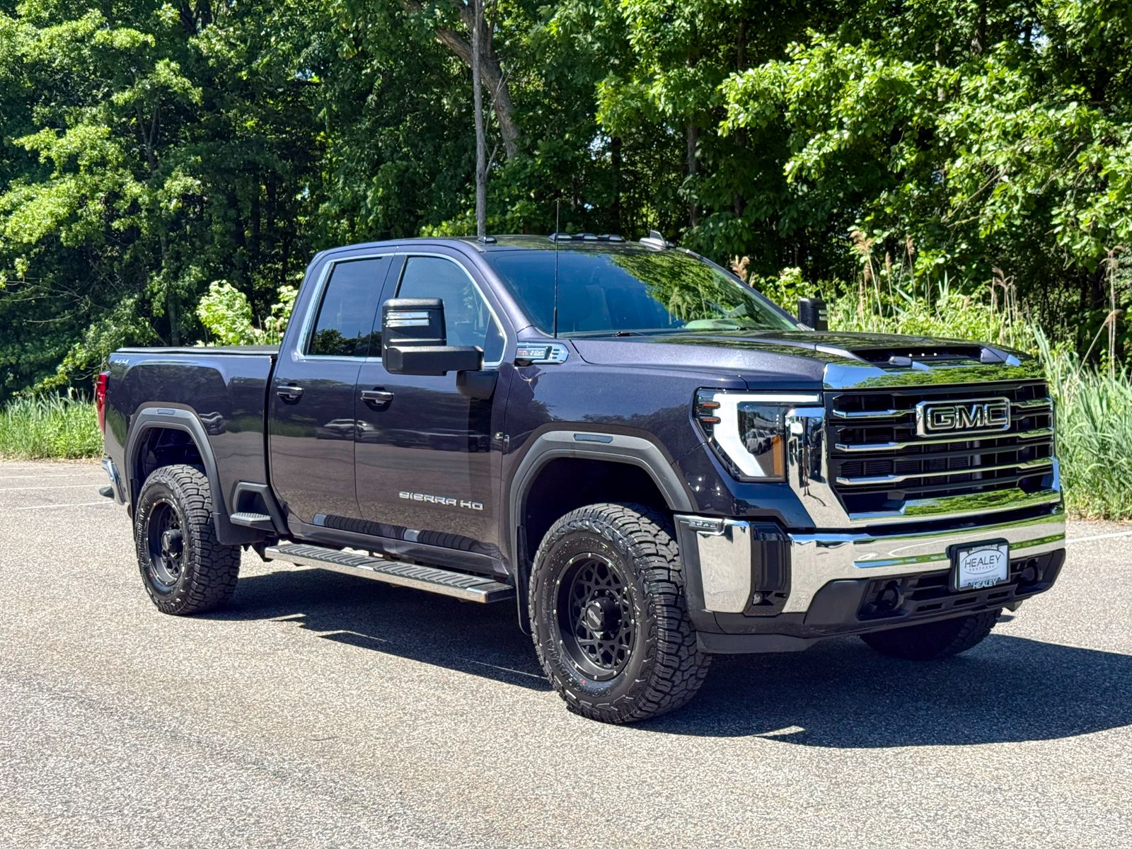 Titanium Rush Metallic 2024 GMC Sierra 2500HD SLE Double Cab 4WD Pickup Truck Four-Wheel Drive Automatic