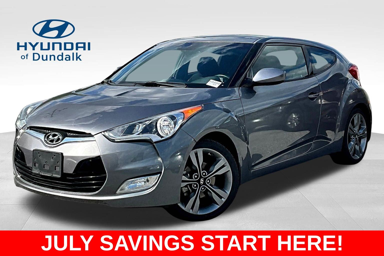 Triathlon Gray Metallic 2017 Hyundai Veloster Coupe Front-Wheel Drive 6-Speed Dual Clutch