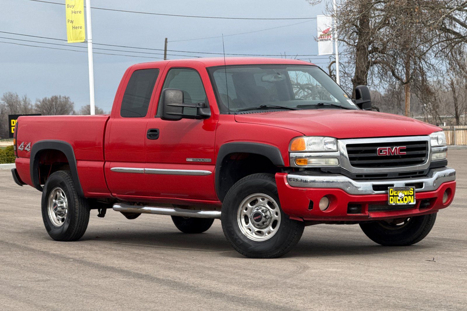 Victory Red 2006 GMC Sierra 2500HD SLE1 Extended Cab 4WD Pickup Truck Four-Wheel Drive 4-Speed Automatic