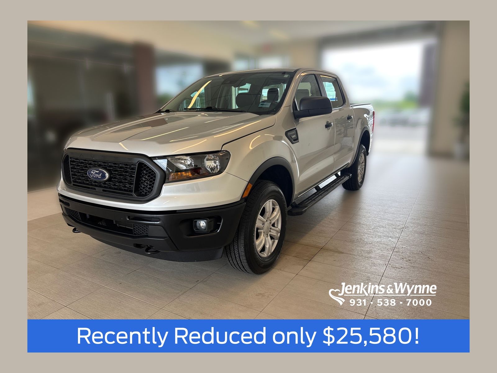 Ingot Silver Metallic 2019 Ford Ranger XL SuperCrew RWD Pickup Truck 4X2 Automatic