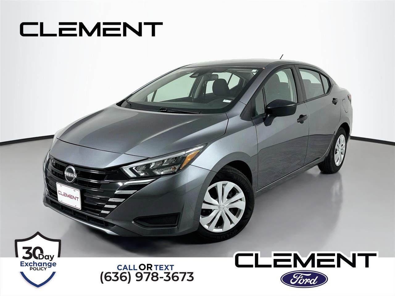 Gray (Gun Metallic) 2025 Nissan Versa Sedan Front-Wheel Drive Continuously Variable Transmission