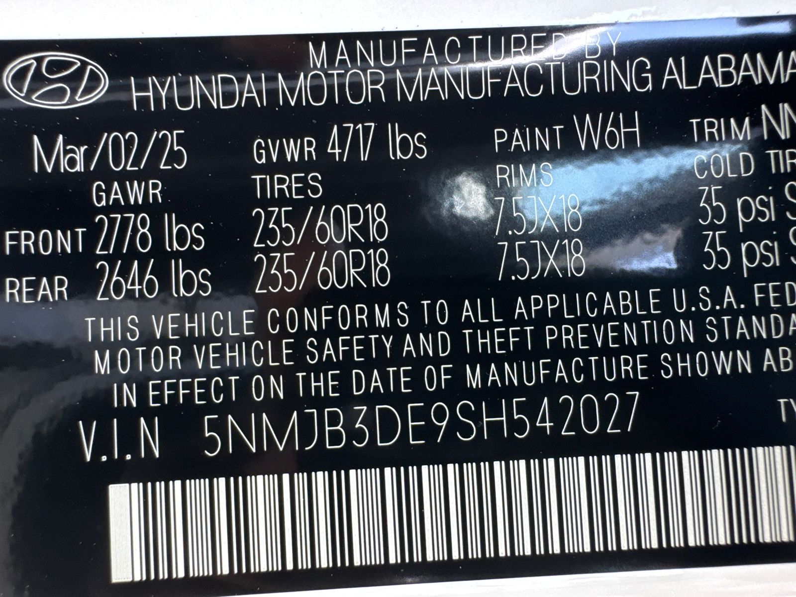 New 2025 White Hyundai SEL image 25