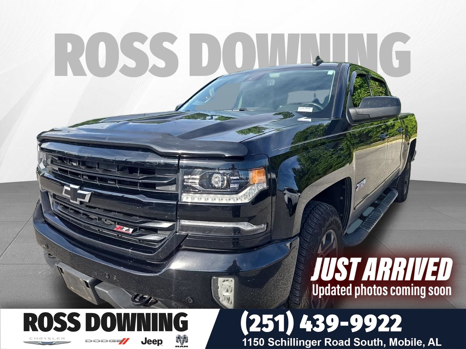 Black 2016 Chevrolet Silverado 1500 Pickup Truck Four-Wheel Drive 8-Speed Automatic Overdrive