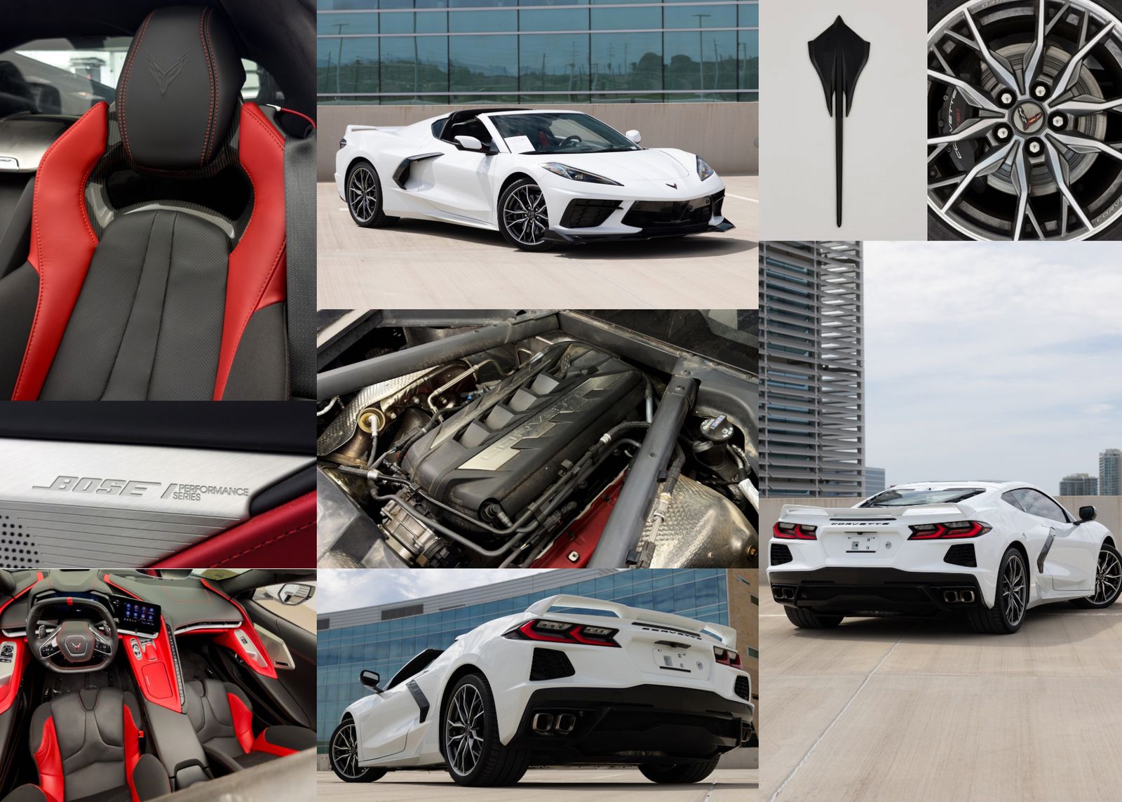Arctic White 2023 Chevrolet Corvette Coupe Rear-Wheel Drive 8-Speed Dual Clutch