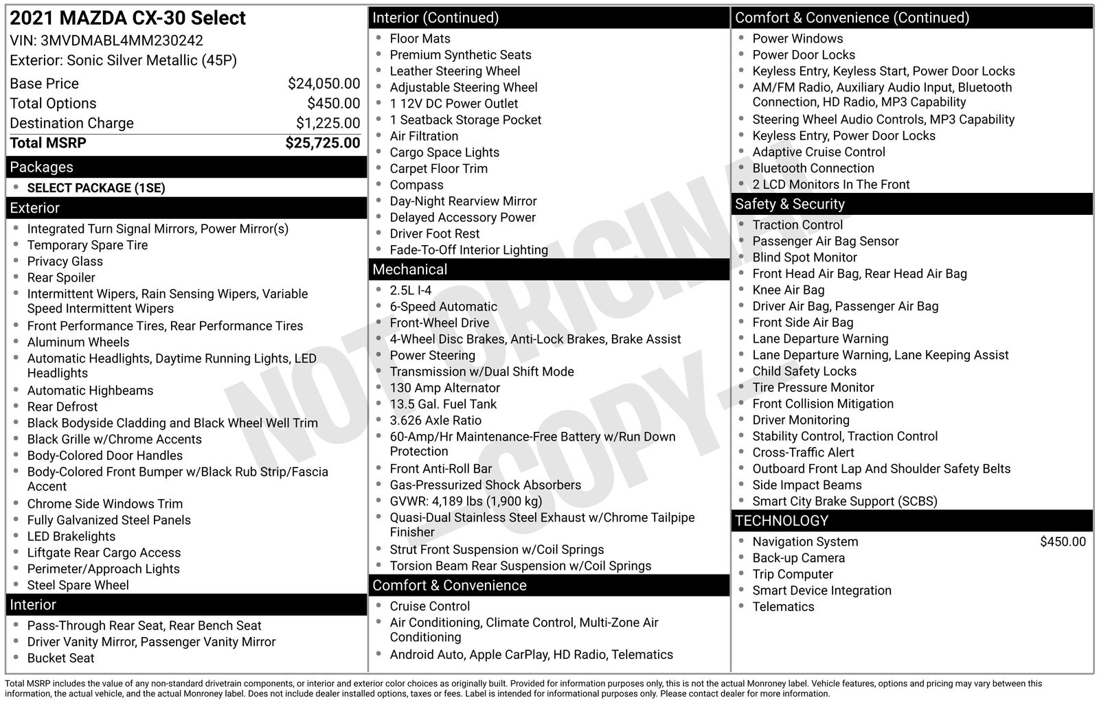 Used Car 2021 Mazda Cx-30  Select For Sale Under $20,000 In Austin, Texas