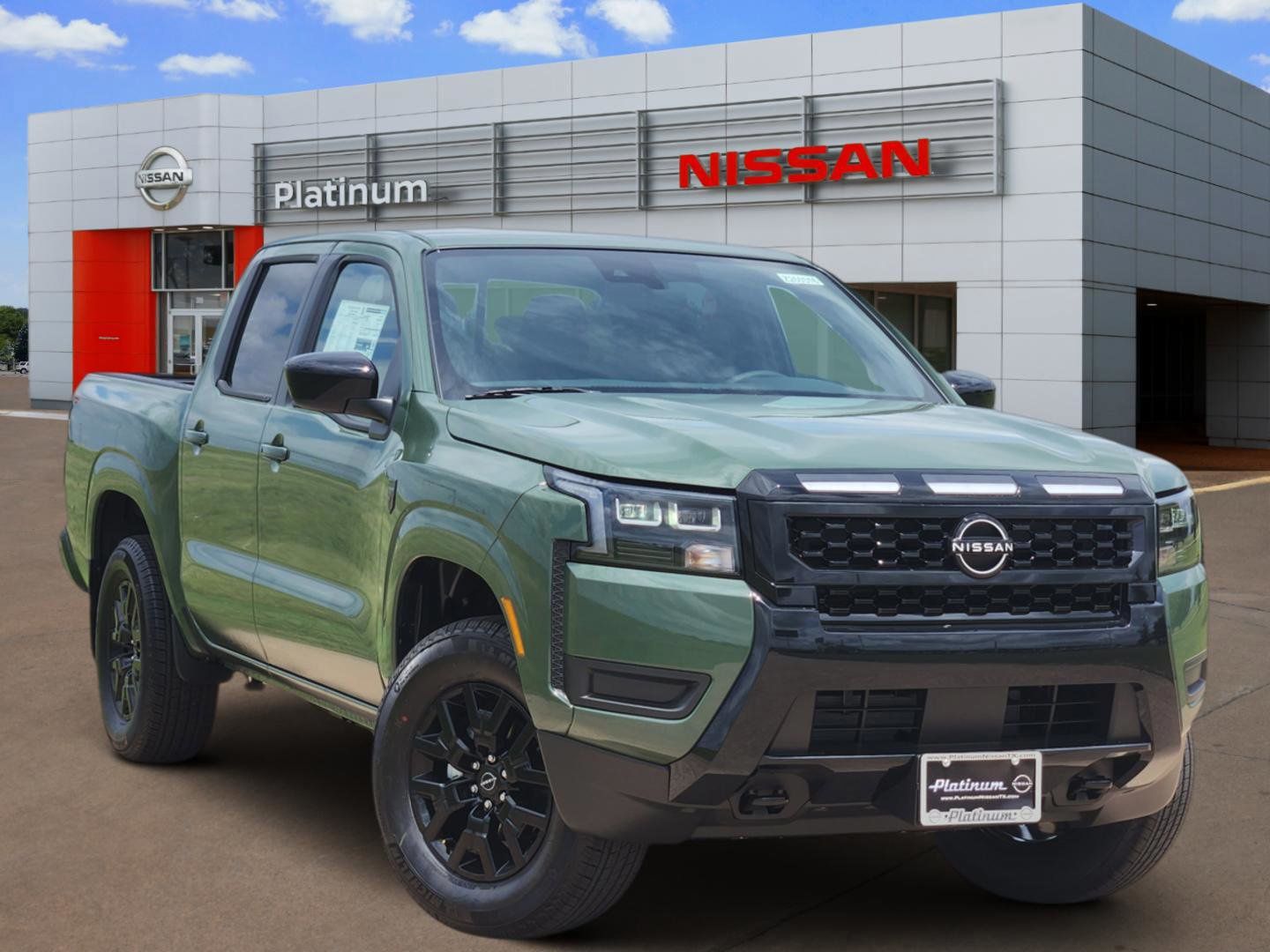 Tactical Green Metallic 2026 Nissan Frontier Pickup Truck Four-Wheel Drive 9-Speed Automatic Overdrive